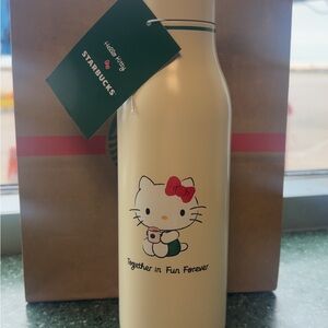 Limited Edition Starbucks Cream Hello Kitty Bottle